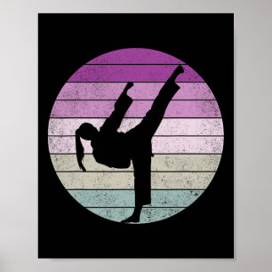 Karateflicka som säger kampsport poster