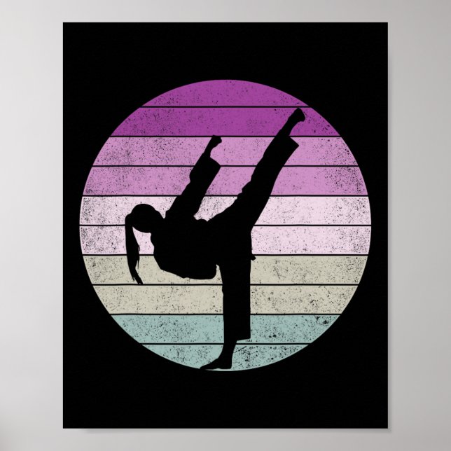 Karateflicka som säger kampsport  poster (Framsidan)