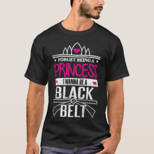 Karateflickor glömmer Princess Vara ett svart T Shirt