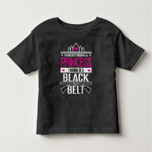 Karateflickor glömmer Princess Vara ett svart T Shirt