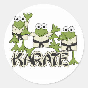KarategrodaTshirts och gåvor Runt Klistermärke