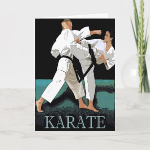 Karatehälsningkort Kort