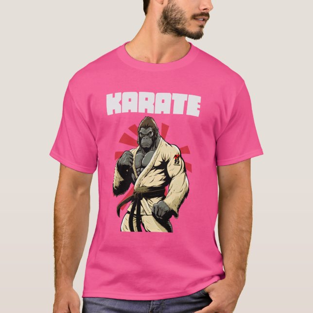 Karateka och Karate Gorilla T Shirt (Framsida)