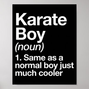 Karatepojke Definition Rolig kampsport Poster