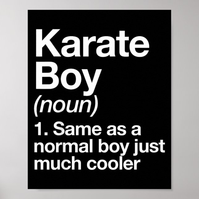 Karatepojke Definition Rolig kampsport Poster (Framsidan)