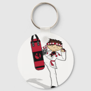 Karatepojke Keychain Nyckelring