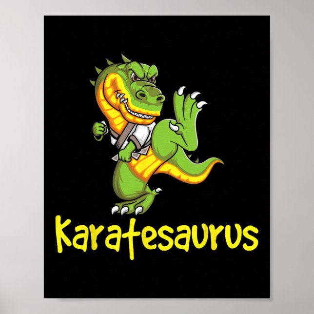 Karatesaurus - Karateka Martial Arts Self Defense Poster (Framsidan)