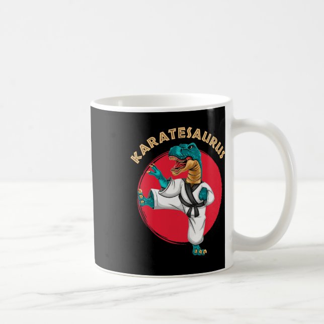 Karatesaurus Rolig Karate Dinosaurie  Kaffemugg (Höger)
