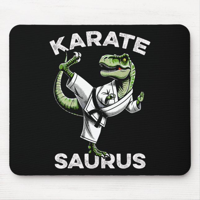 Karatesaurus T-rex Karate Dino Rolig Dinosaurie Ka Musmatta (Framsidan)