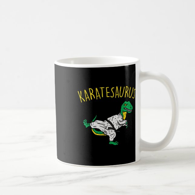 Karatesaurus Trex Karate Rolig Dinosaur Kampsport Kaffemugg (Höger)