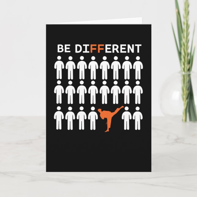 Karateutövare är annorlunda! kort (Framsida)