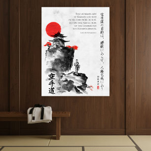 Karatevägen - Gichin Funakoshis visdom Poster