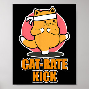 Karatkorgsdesign för Sportfantaster - kattklockor Poster