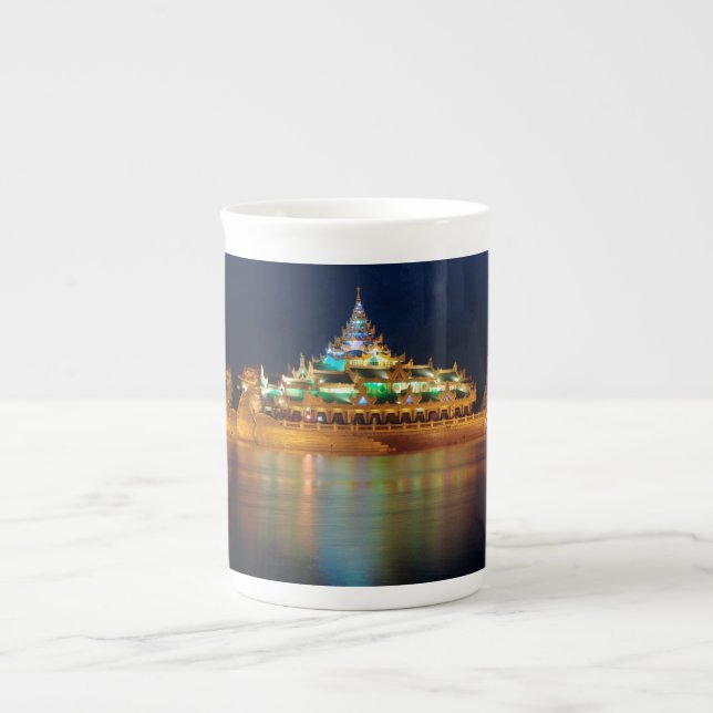 Karaweik slott, Yangon, Burma, Myanmar Benporslin Mugg (Framsidan)