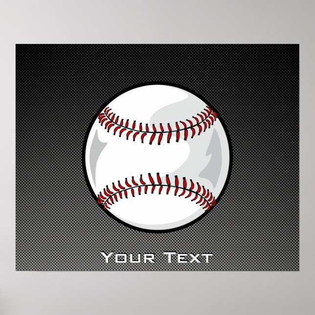 Karbonfiberutseende Baseball Poster (Framsidan)