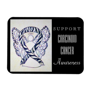 Karcinoidcancermedvetenhet Ribbon Angel Magnet