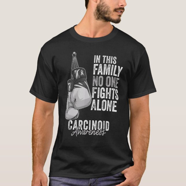 Karcinoider Awareness Month Handskar Zebra tryck G T Shirt (Framsida)