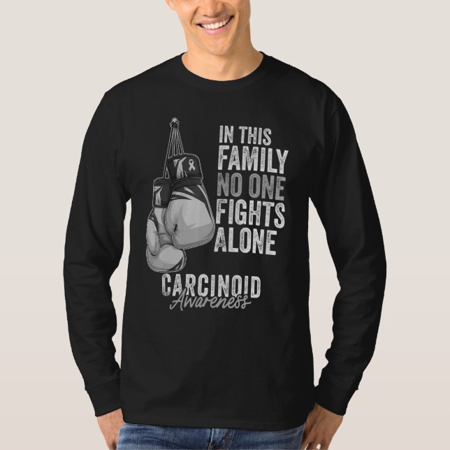 Karcinoider Awareness Month Handskar Zebra tryck G T Shirt (Framsida)