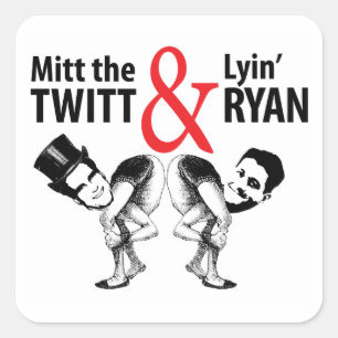 Karda Twitten och Lyinen' Ryan Fyrkantigt Klistermärke