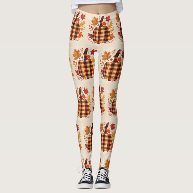 Kardad Pumpa Välgångar Leggings (Framsida)