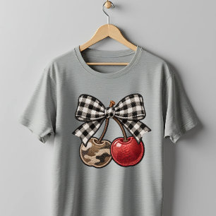 Kardborrskamouflage & Rutig Falsbroderi T Shirt