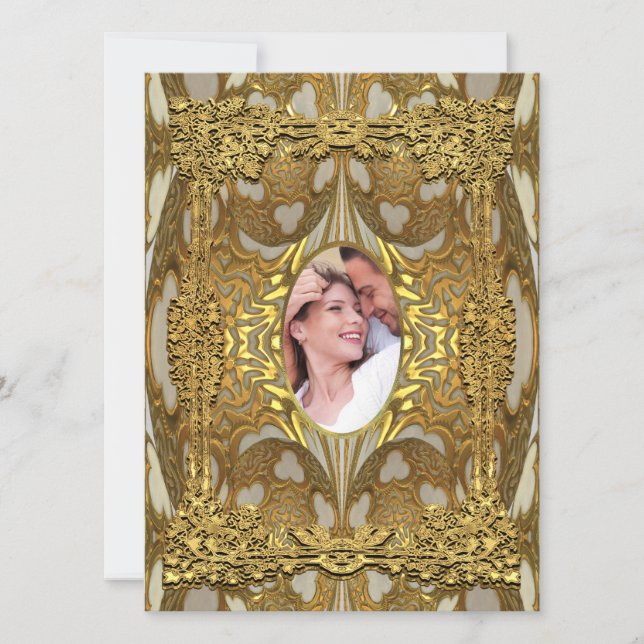 Kardellastin 5,5 x 7,5-tums foto-Bröllop Inbjudningar (Framsida)