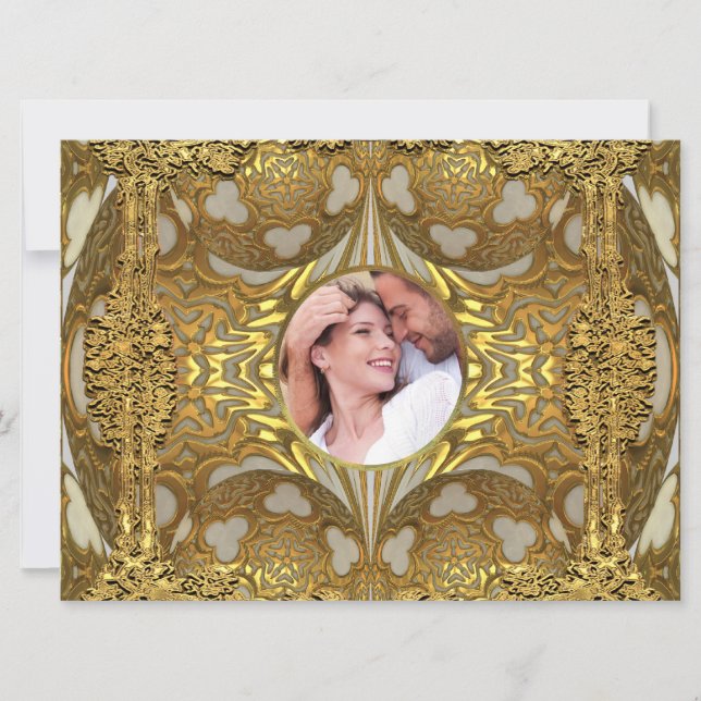 Kardellastin 6,5 x 8,75 tum Sätt in foto Inbjudningar (Framsida)