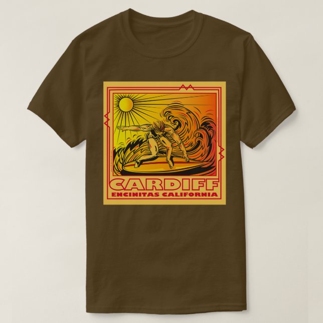KARDIFF FRÅN HAVSENCINITAS KLIFORNIA SURFING T SHIRT (Design framsida)