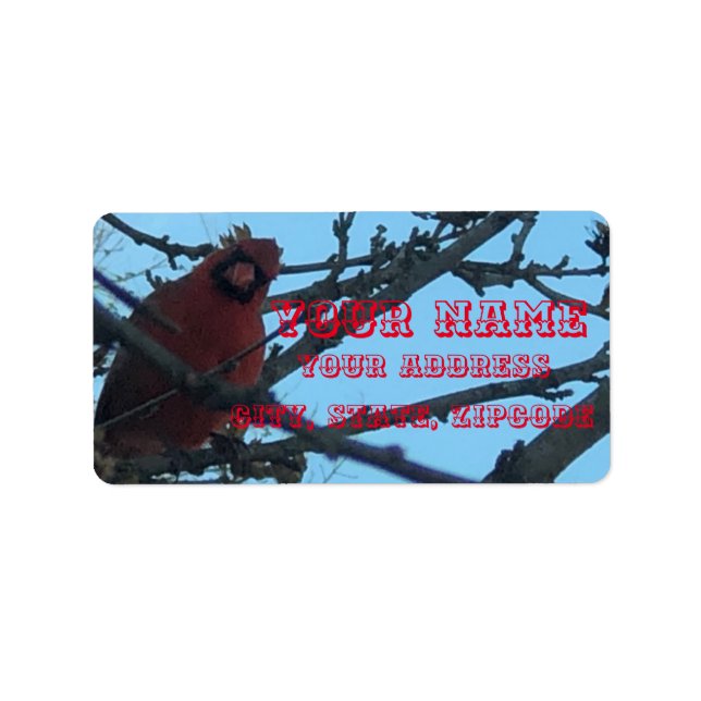 kardinal adressetikett (Framsidan)