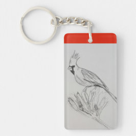 Kardinal akrylisk nyckelkedja