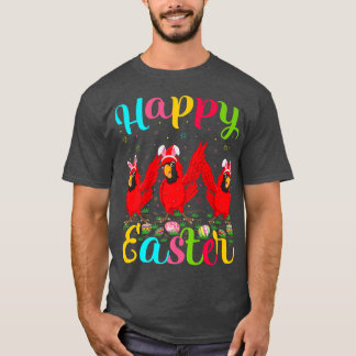 Kardinal Bird Älskare Påskägg Bunny Cardinal Happ T Shirt