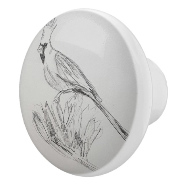 Kardinal Bird Anpassningsbar Ceramic Knob Knopp (Höger)