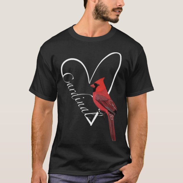 Kardinal Bird Fågelskådare Animalisk biolog T Shirt (Framsida)
