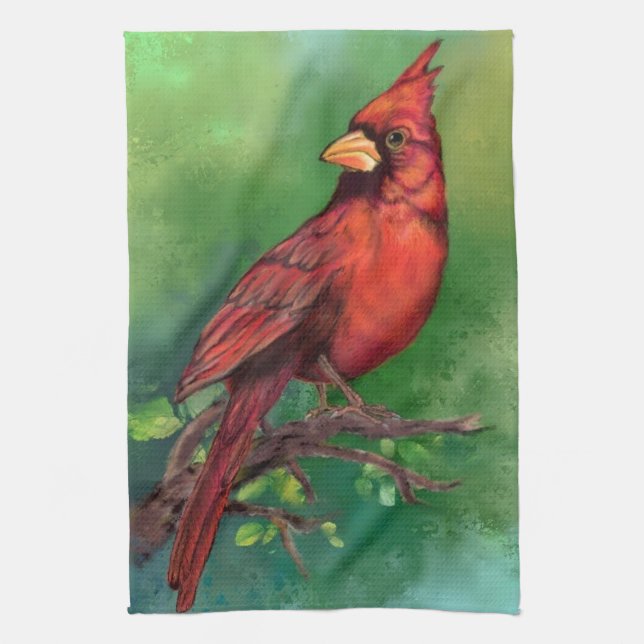 Kardinal Bird Kitchen Towel Kökshandduk (Vertikal)