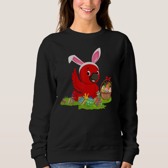 Kardinal Bird Påskägg Hunt Bunny Kardinal Easte T Shirt (Framsida)