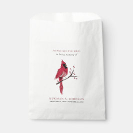 Kardinal Bird Seed Packet Funeral Memorial