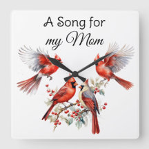 Kardinal Bird Wall Clock