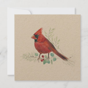 Kardinal Bird Watercolor