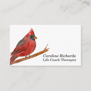 Kardinal Bird Watercolor Visitkort