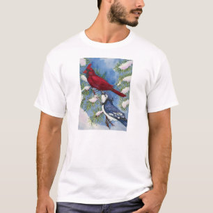 Kardinal & blått Jay av Toni Donelow Stewart T Shirt