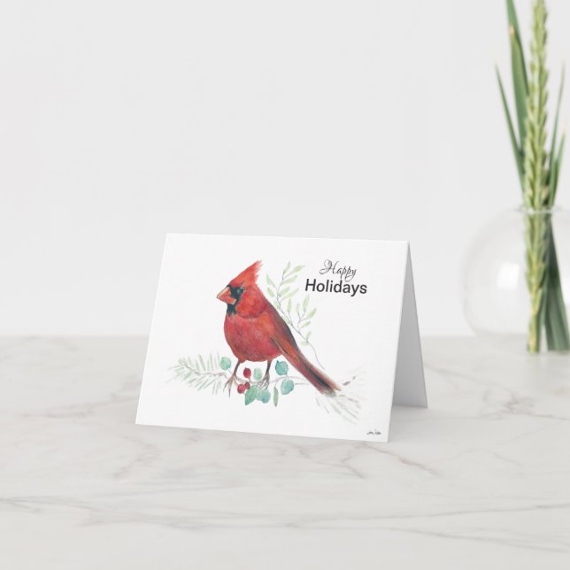 Kardinal Glad helg Card Kort (Framsida)