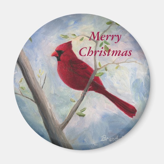 kardinal, God jul Magnet (Framsidan)
