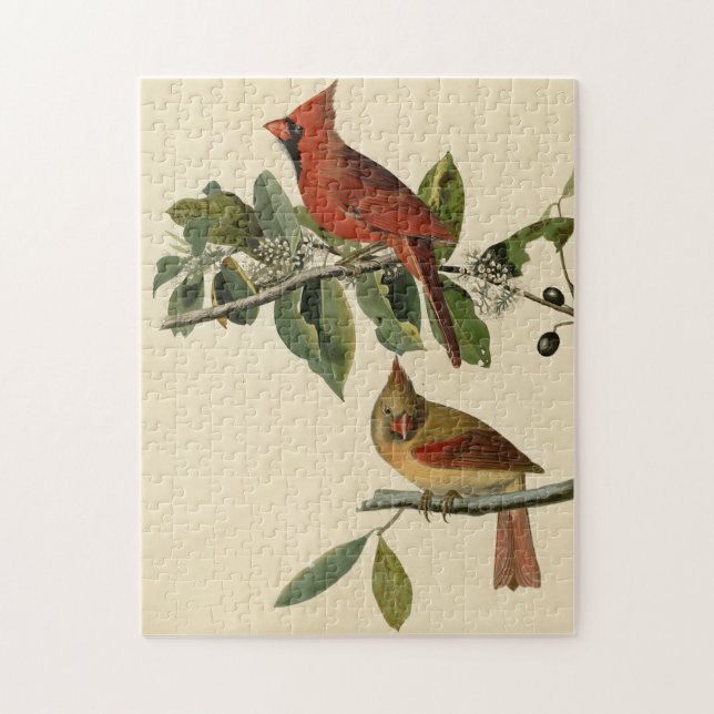 Kardinal Grosbeak från Audubon's Birds of America Pussel (Vertikal)
