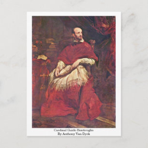Kardinal Guido Bentivoglio av Anthony Van Dyck Vykort