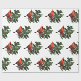 Kardinal Holly Wrapping Papper Presentpapper