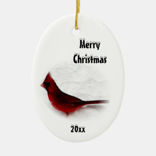 Kardinal Jul Ornament Anpassningsbar År