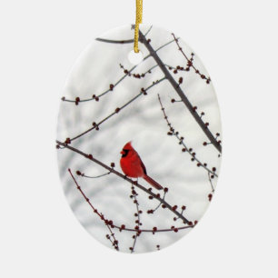 Kardinal jul Ornamet - Änglar är nära Julgransprydnad Keramik