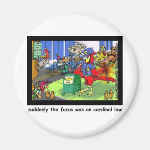 Kardinal Law Rolig Law Tecknad Presenter & Samlaro Magnet