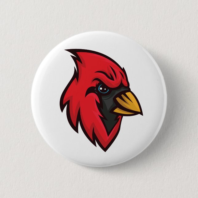 Kardinal Mascot Button Knapp (Framsida)
