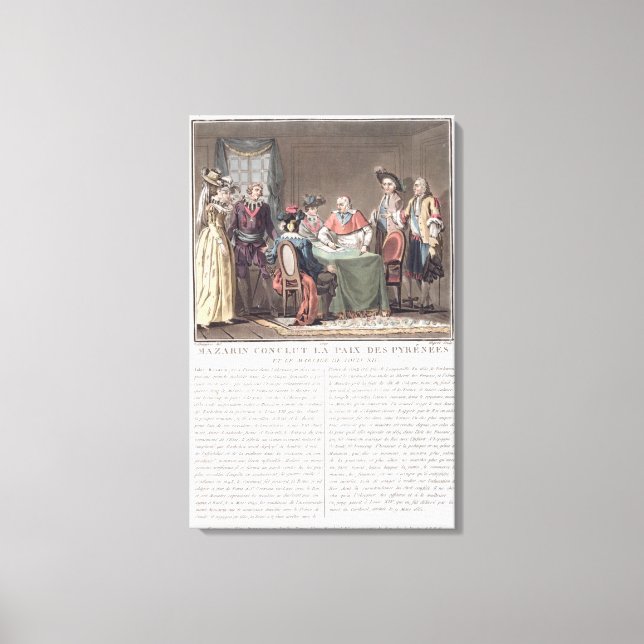 Kardinal Mazarin (1602-61) avslutar Peace of Canvastryck (Framsida)